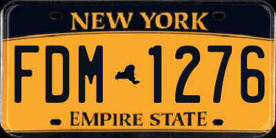 NY license plate FDM1276