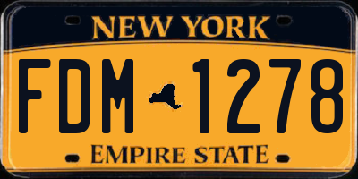 NY license plate FDM1278