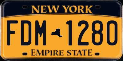 NY license plate FDM1280