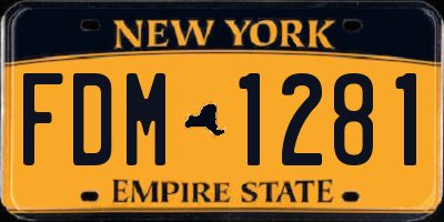 NY license plate FDM1281