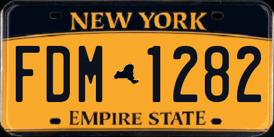 NY license plate FDM1282