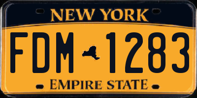 NY license plate FDM1283