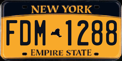 NY license plate FDM1288