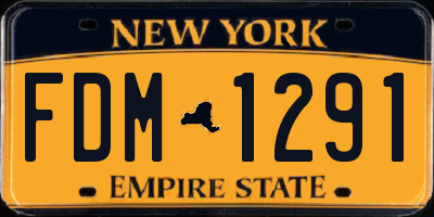 NY license plate FDM1291