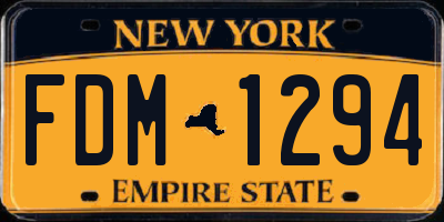 NY license plate FDM1294