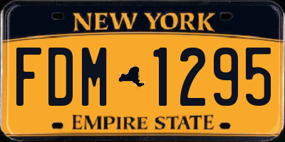 NY license plate FDM1295