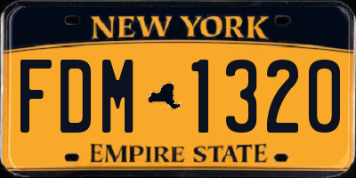NY license plate FDM1320