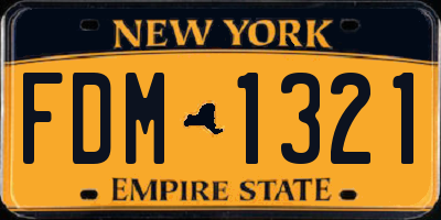 NY license plate FDM1321