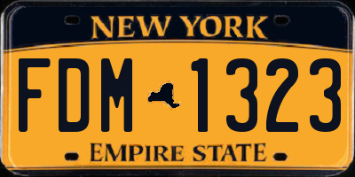 NY license plate FDM1323