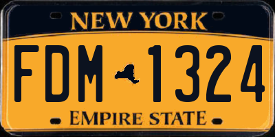 NY license plate FDM1324