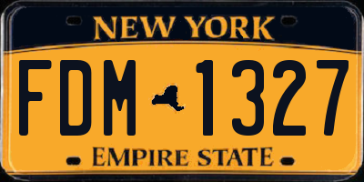 NY license plate FDM1327