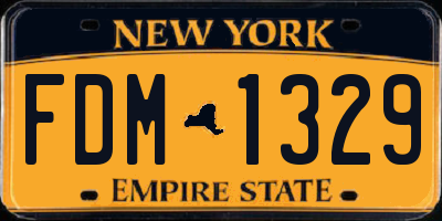 NY license plate FDM1329