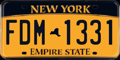 NY license plate FDM1331