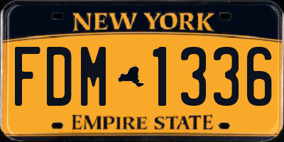 NY license plate FDM1336