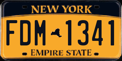 NY license plate FDM1341