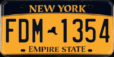 NY license plate FDM1354
