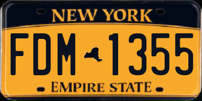 NY license plate FDM1355
