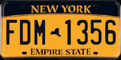NY license plate FDM1356