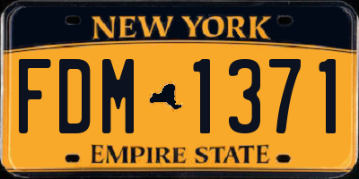 NY license plate FDM1371