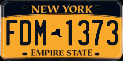 NY license plate FDM1373