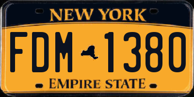 NY license plate FDM1380