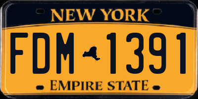 NY license plate FDM1391