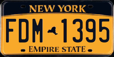 NY license plate FDM1395