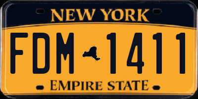 NY license plate FDM1411