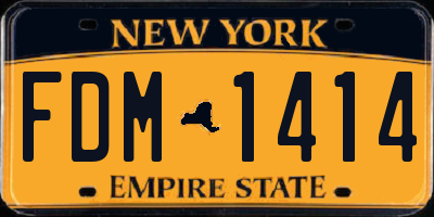 NY license plate FDM1414
