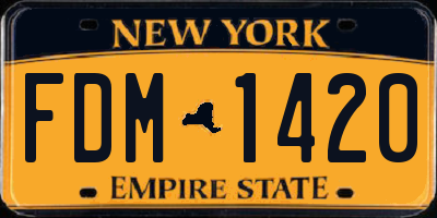 NY license plate FDM1420