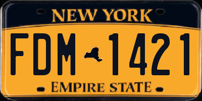 NY license plate FDM1421