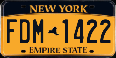 NY license plate FDM1422