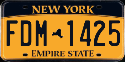 NY license plate FDM1425