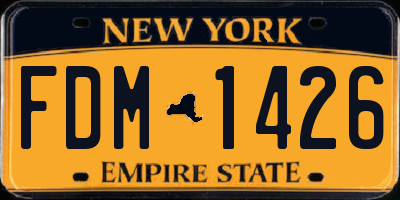 NY license plate FDM1426
