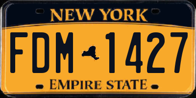 NY license plate FDM1427
