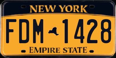 NY license plate FDM1428