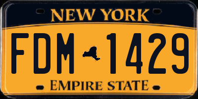 NY license plate FDM1429