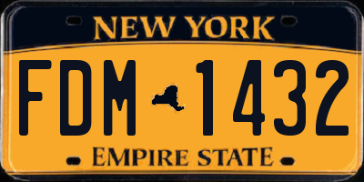 NY license plate FDM1432
