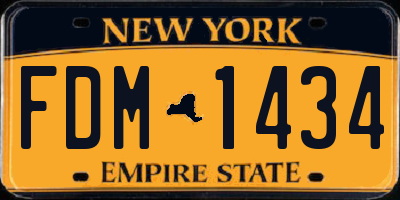 NY license plate FDM1434