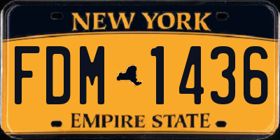 NY license plate FDM1436