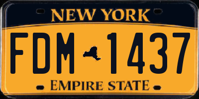 NY license plate FDM1437