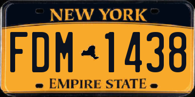 NY license plate FDM1438