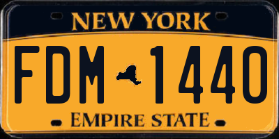 NY license plate FDM1440