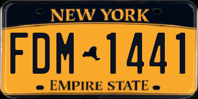 NY license plate FDM1441