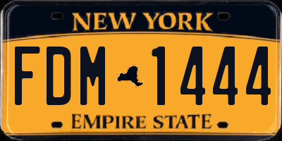 NY license plate FDM1444