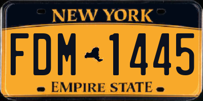 NY license plate FDM1445