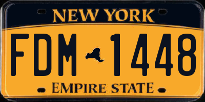 NY license plate FDM1448