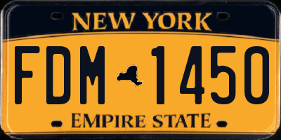 NY license plate FDM1450