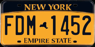 NY license plate FDM1452