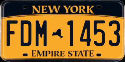 NY license plate FDM1453